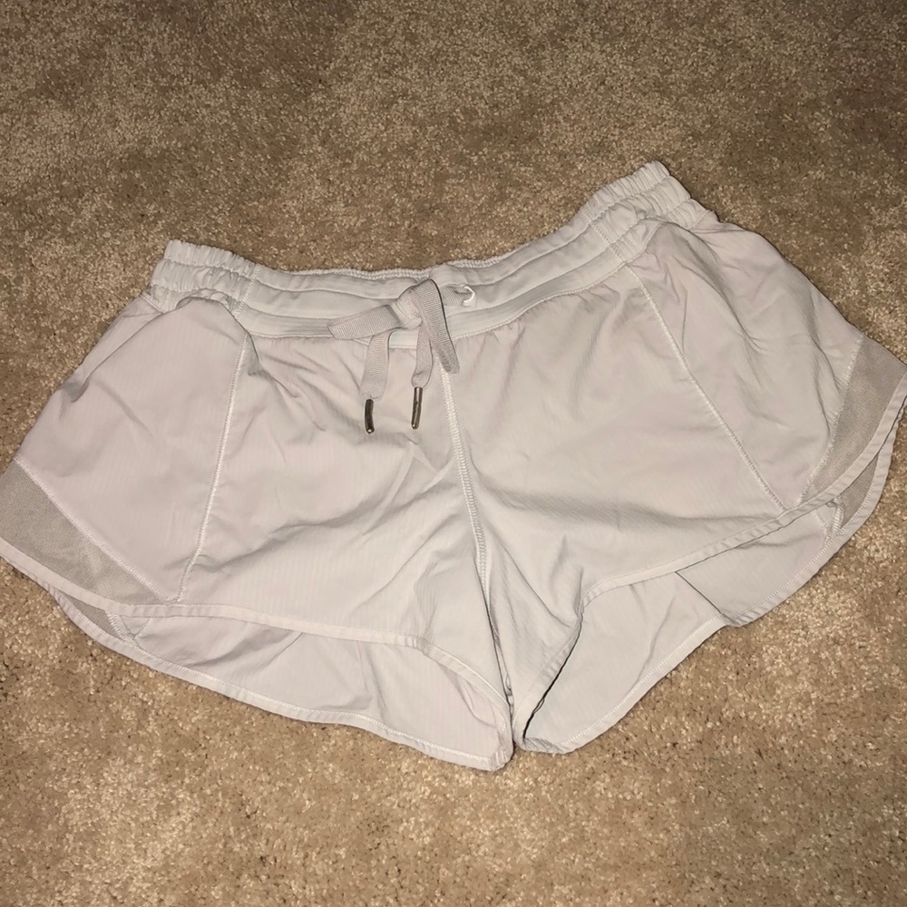 White lulu lemon shorts